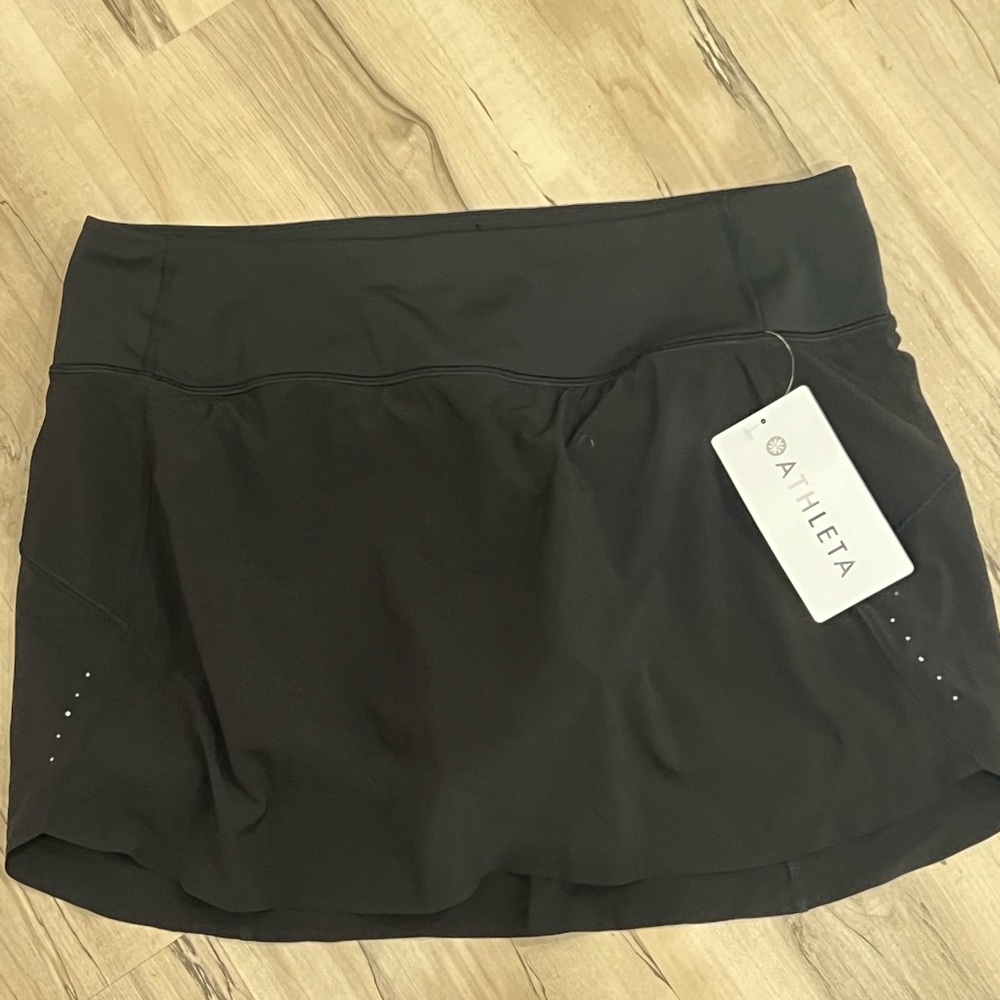 Athleta Run with It Black Skort 14”